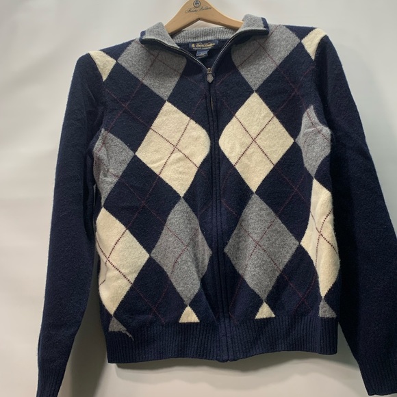 Brooks Brothers Lambswool Full Zip Sweater Size L - Picture 6 of 6